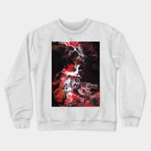 Acrylic Pour Red Gold Dragon Crewneck Sweatshirt